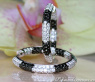 Attractive Hoops with Black & White Diamonds