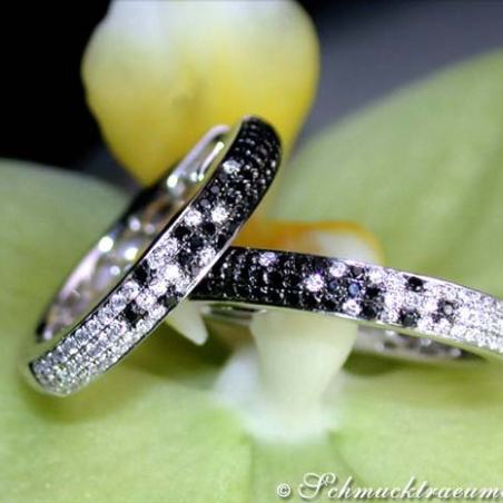 schwarze Diamanten Creolen