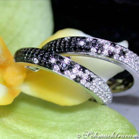 schwarze Diamanten Creolen
