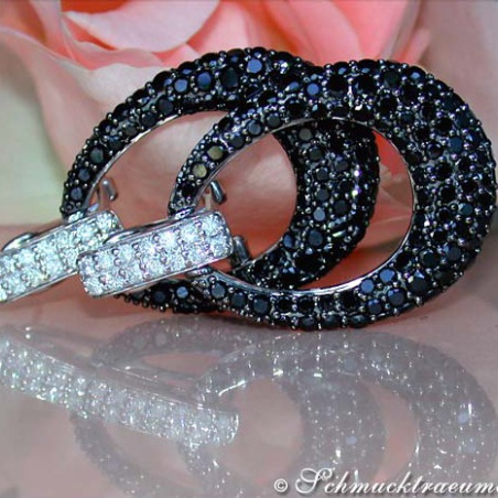 Ohrringe mit schwarzen Diamanten