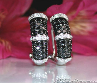 Timelessly Elegant Black & White Diamond Earrings