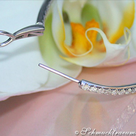 Oval Diamond Hoops