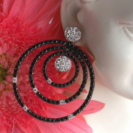 Unmissable Black & White Diamond Earrings