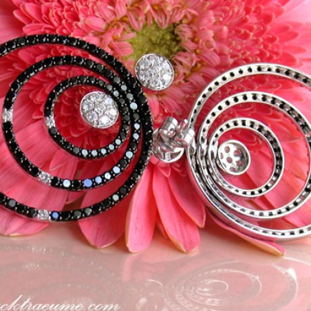 Unmissable Black & White Diamond Earrings