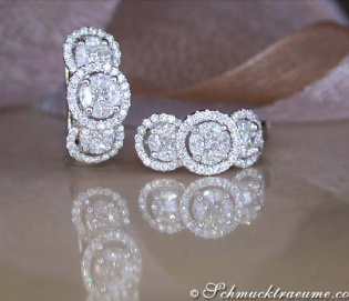 Pretty Diamond Earrings (Princess, Marquise & Round Cut)