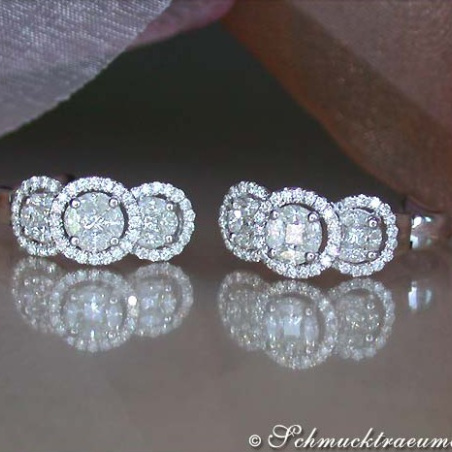 Pretty Diamond Earrings (Princess, Marquise & Round Cut)