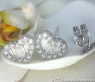 Pretty Diamond Heart Stud Earrings