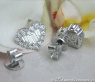 Pretty Diamond Heart Stud Earrings