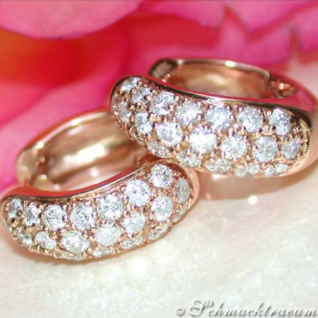 Brillanten Creolen in Roségold