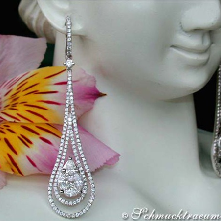 High-end Diamond Dangling Earrings (Illusion Design)