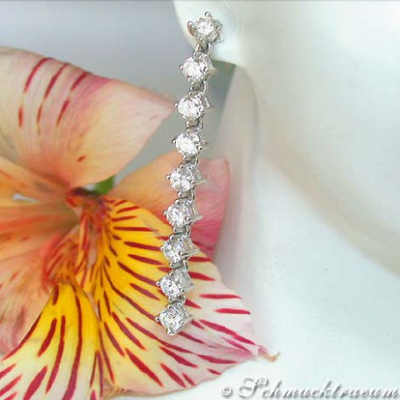 Long Diamond Earrings (Chain Design)