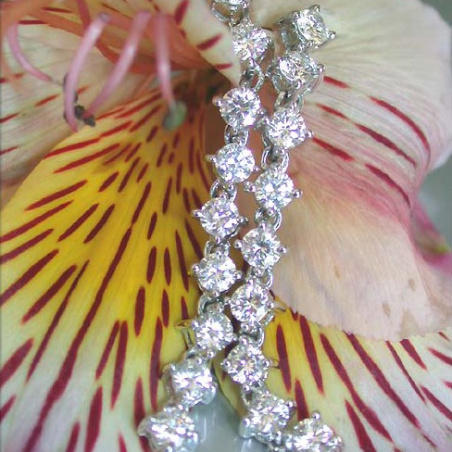Long Diamond Earrings (Chain Design)