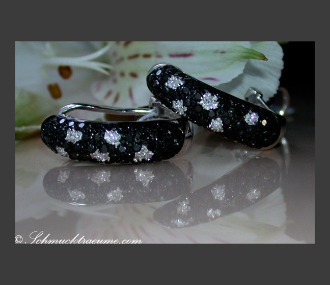 Timeless Black & White Diamond Polkadot Earrings Timeless Black & White Diamond Polkadot Earrings