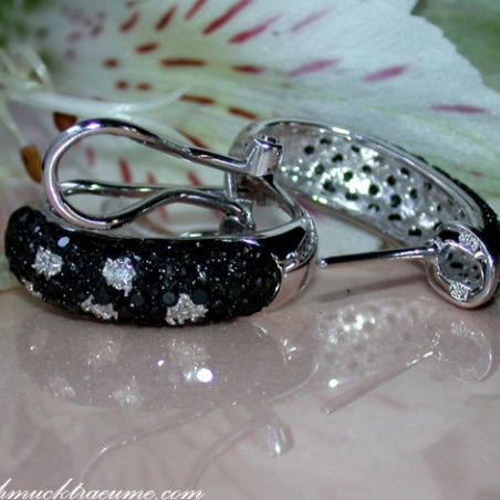 Timeless Black & White Diamond Polkadot Earrings