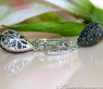 Interesting Black & White Diamond Teardrop Earrings