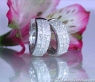 Elegant Princess Diamond Hoop Earrings in White gold 18k