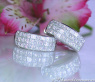 Elegant Princess Diamond Hoop Earrings in White gold 18k