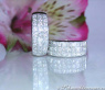 Elegant Princess Diamond Hoop Earrings in White gold 18k