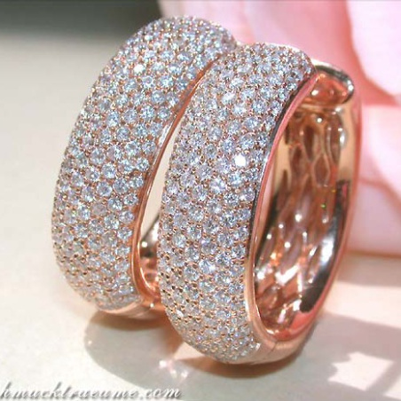 Huge Diamonds Pavé Hoop Earrings