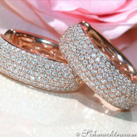 Huge Diamonds Pavé Hoop Earrings