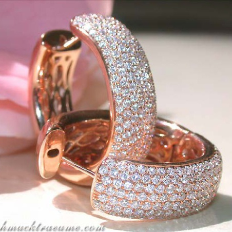 Huge Diamonds Pavé Hoop Earrings