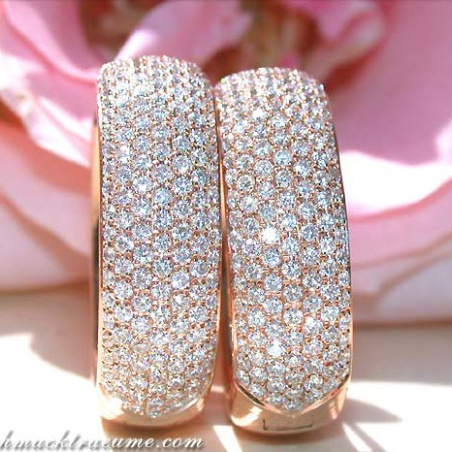 Huge Diamonds Pavé Hoop Earrings
