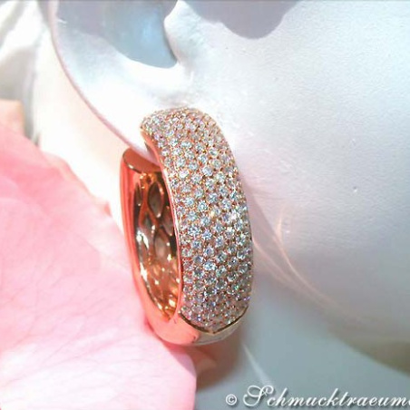 Huge Diamonds Pavé Hoop Earrings