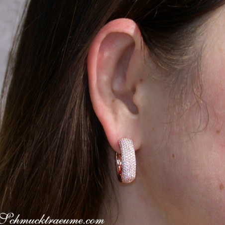 Huge Diamonds Pavé Hoop Earrings