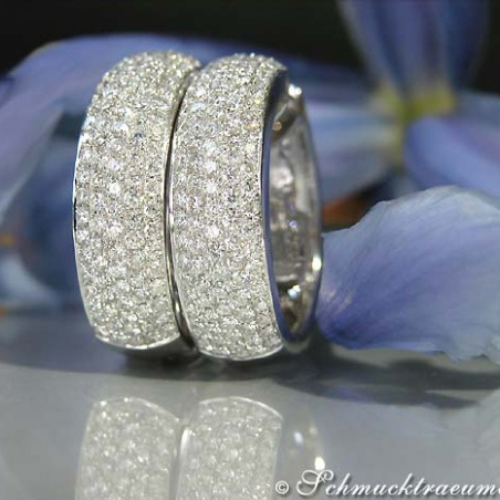 Opulent Diamond Pave Hoop Earrings