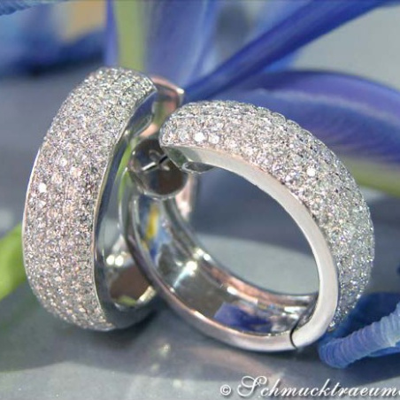 Opulent Diamond Pave Hoop Earrings