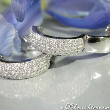 Opulent Diamond Pave Hoop Earrings