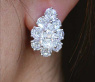 Unique Pear Shaped Diamond Earrings (Illusion Design)
