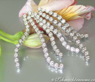 Long Dangling Earrings with Diamonds (Chain Style)
