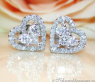 Pretty Diamond Heart Studs with Princess Diamonds