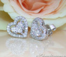 Pretty Diamond Heart Studs with Princess Diamonds