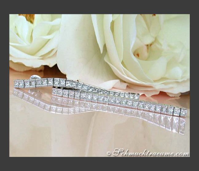 Extra long Princess Diamond Earrings Extra long Princess Diamond Earrings