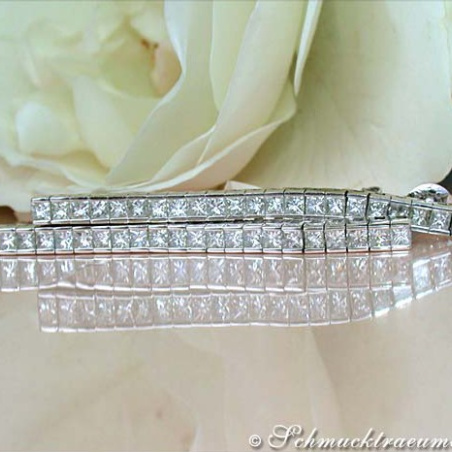 Extra long Princess Diamond Earrings