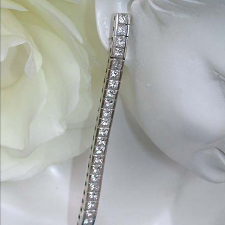 Extra long Princess Diamond Earrings