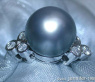 Tahitiperle Ring mit Brillanten