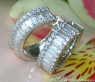 Magnificent Diamond Hoop Earrings (Baguette & Brilliant Cut)