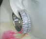 Magnificent Diamond Hoop Earrings (Baguette & Brilliant Cut)