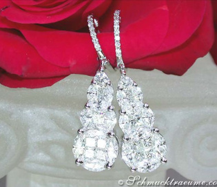 Masterfully Crafted Diamond Earrings (Illusion Design)
