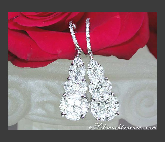 Masterfully Crafted Diamond Earrings (Illusion Design) Masterfully Crafted Diamond Earrings (Illusion Design)