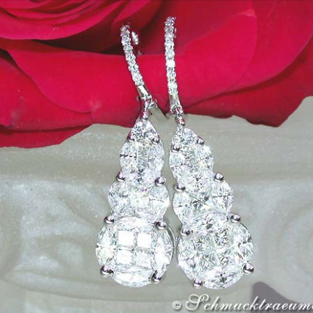 Masterfully Crafted Diamond Earrings (Illusion Design)