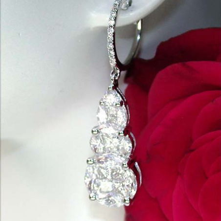 Masterfully Crafted Diamond Earrings (Illusion Design)