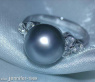 Tahitiperle Ring mit Brillanten