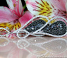 Beautiful Black & White Diamond Dangling Earrings