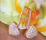 Delicate Diamond Heart Earrings
