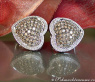 Pretty Heart Studs with Natural Brown & White Diamonds
