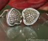 Pretty Heart Studs with Natural Brown & White Diamonds